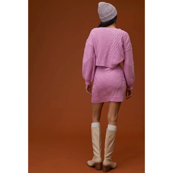 One LEFT! Anthropologie Maeve Cable-Knit Sweater Set Size XL NWT - Picture 4 of 10